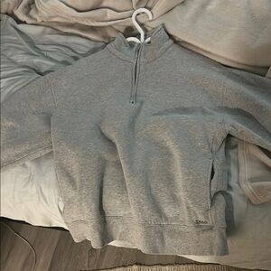 Gray Half-Zip Women’s Sweater